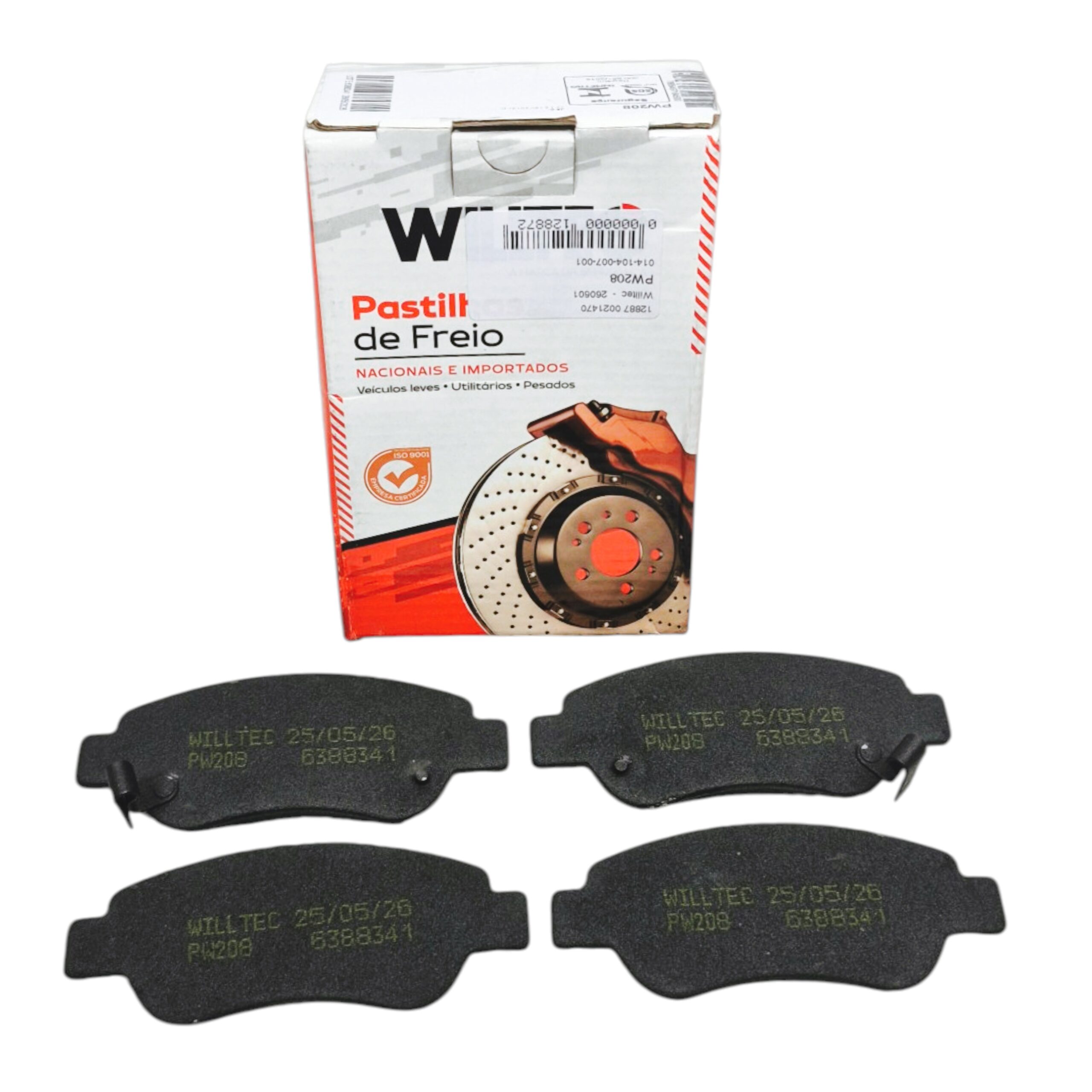 Jogo Pastilha Freio Dianteiro Willtec Willtec
