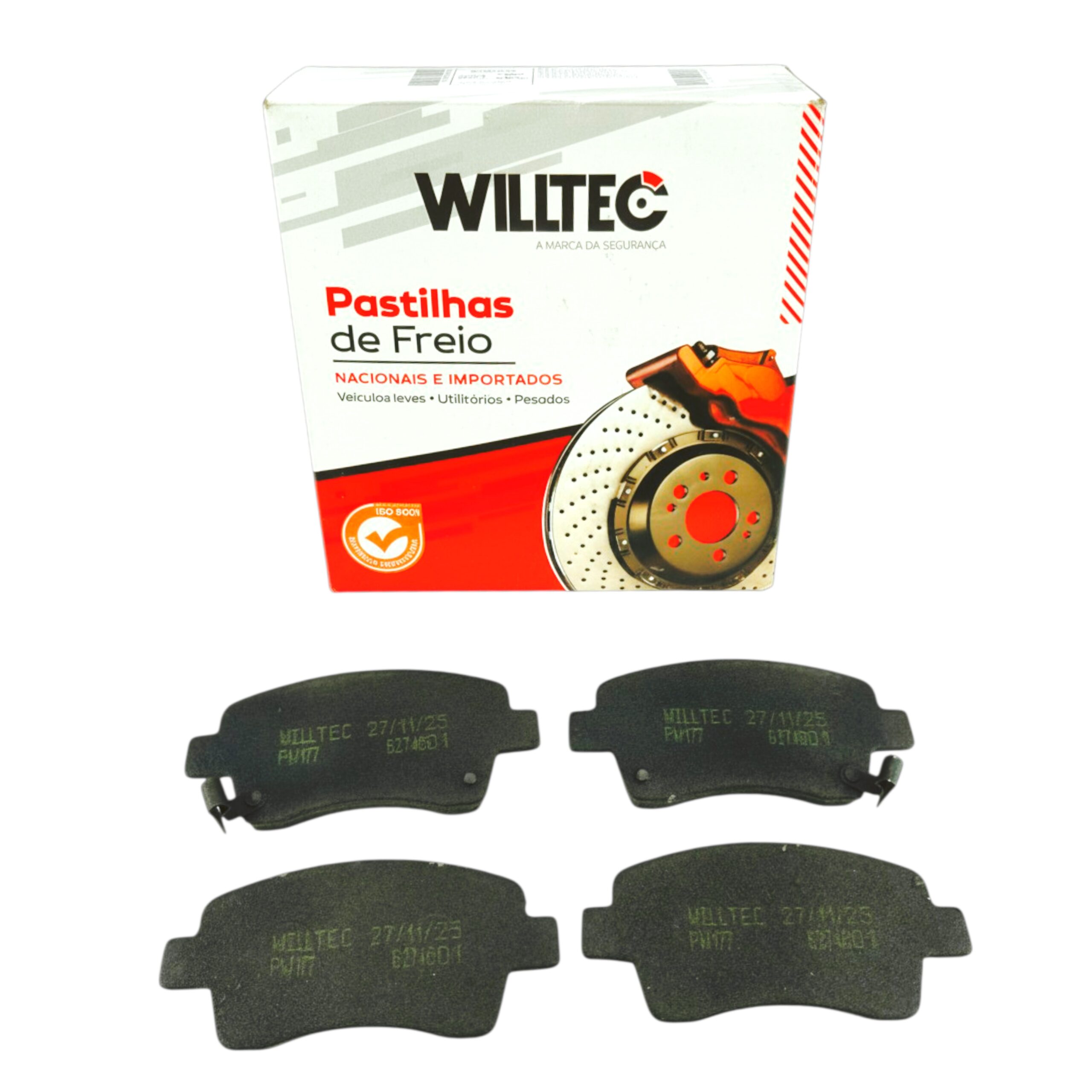 Jogo Pastilha Freio Dianteiro Willtec Willtec